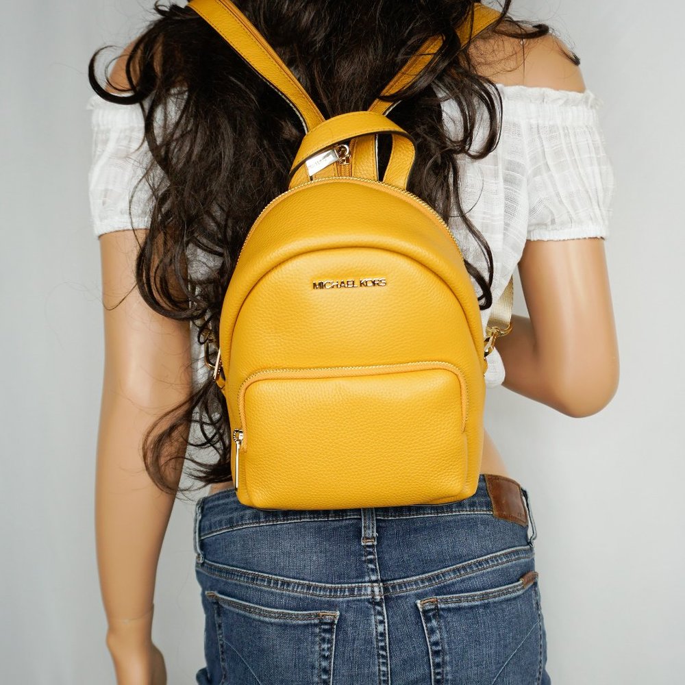 Michael Kors Erin MINI Backpack Yellow Marigold - Picture 2 of 11